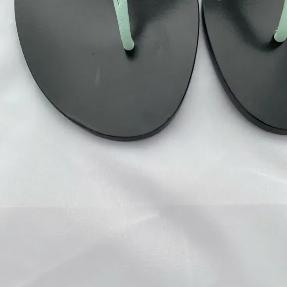 Gucci Marmont GG Thong Leather Water Green EU 37.5 US 7.5 Flip Flop Flat Sandals - Picture 4 of 16